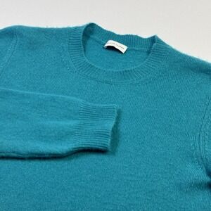 Maison Ullens Sweater Womens Small Blue Cashmere Silk Crewneck‎ Pullover Italy